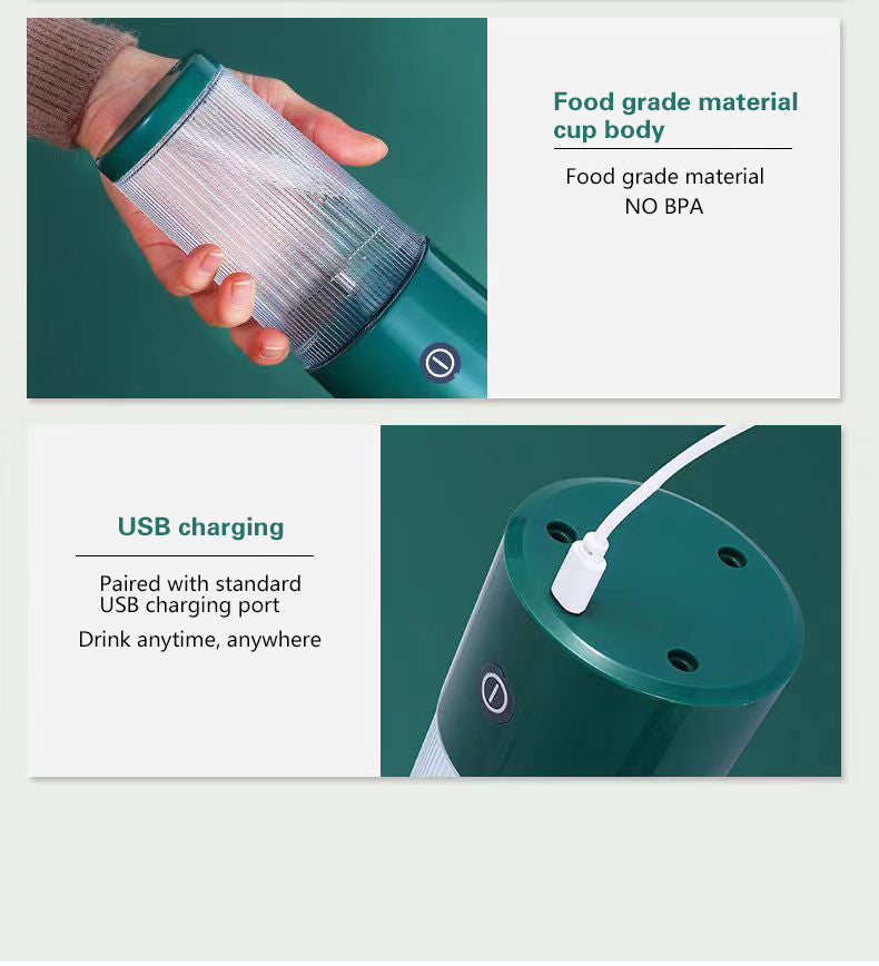 Home Juicer Portable USB Charging Juice Cup(N8 Green)